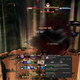 A mess of a combat screenshot showing a FFXIV Endwalker Reaper battling a creature.